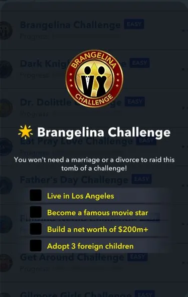 brangelina challenge in bitlife