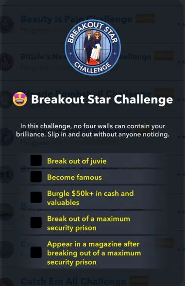 breakuot star challenge in bitlife