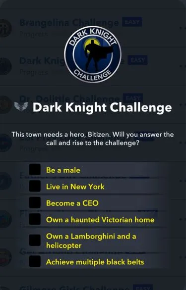 dark knight challenge in bitlife