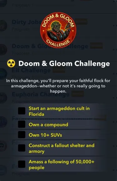 doom and gloom challenge in bitlife