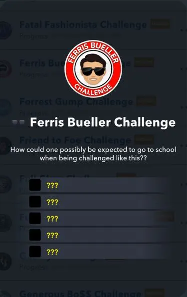 farris bueller challenge in bitlife