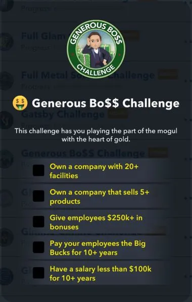 generous boss challenge in bitlife