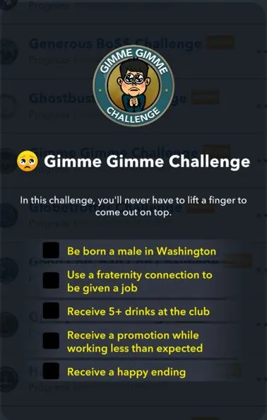 gimme gimme challenge in bitlife