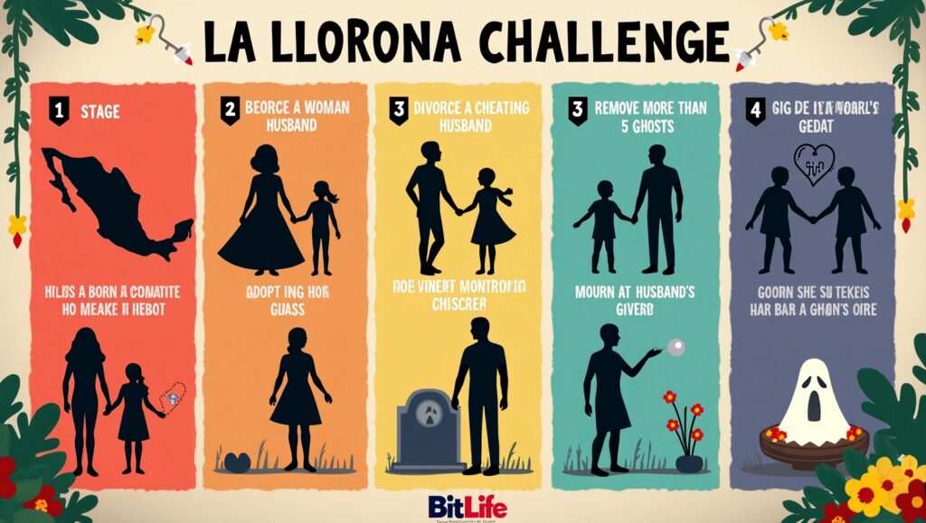 infographic La Llorona challenge bitlife