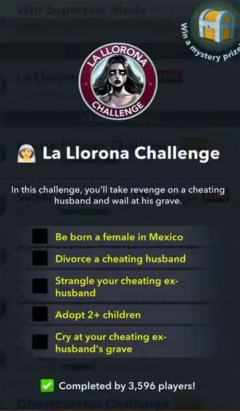 bitlife la llorona challenge