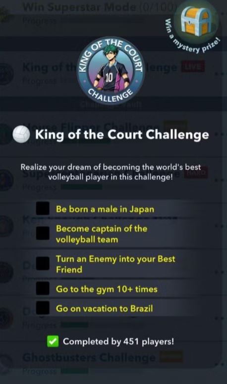 king of the court challenge bitlife